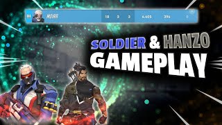 Overwatch 2 DPS Ranked Gameplay Soldier 76Hanzo [upl. by Annyrb]