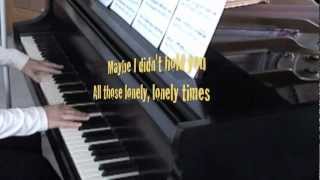 ALWAYS ON MY MIND  Elvis or Willie Nelson piano solo cover with lyrics [upl. by Cordier]