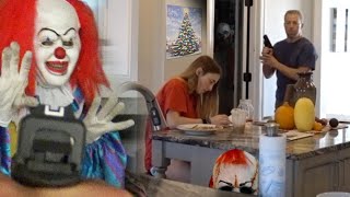 Creepy Clown Gets Hunted By Dad after Breaking in Our House Stalker On The Loose [upl. by Enalahs93]