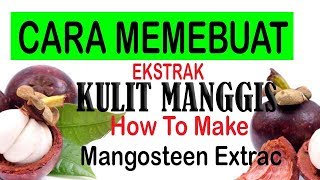 CARA MEMBUAT EKSTRAK KULIT MANGGIS TRADISIONAL DAN CARA PEMAKAIAN [upl. by Friend46]