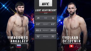 Magomed Ankalaev vs Volkan Oezdemir UFC 267 [upl. by Georas]