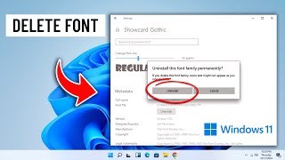 How to Permanently Delete Fonts on windows 11 Laptop [upl. by Eiboh]