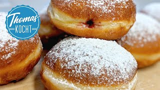 Berliner selber machen  Pfannkuchen Krapfen Kreppel  Thomas kocht [upl. by Eniamaj]