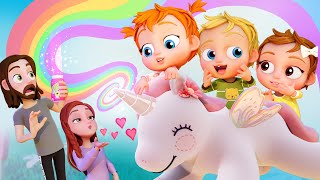 BABY ADLEY CARTOON Magic Puffs turn kids into Babies a crazy morning of diapers and dad day care [upl. by Htiek]