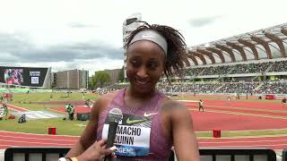 Jasmine Camacho Quinn Womens 100m Hurdles 2nd Place Eugene Diamond League Nike Prefontaine Clas [upl. by Weywadt]