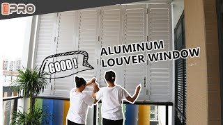 Folding Sliding Aluminum Louver Window [upl. by Renmus]