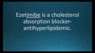 How to pronounce ezetimibe Zetia Memorizing Pharmacology Flashcard [upl. by Horwitz]