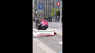 Streik bei Essenslieferanten in Wien [upl. by Alvord101]