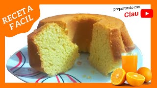 como preparar QUEQUE DE NARANJA🍊 Casero👍 DELICIOSO🤤 receta paso a paso👨‍👩‍👧‍👦 hecho en casa [upl. by Pappano592]