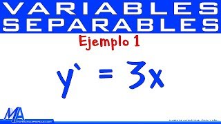 Ecuaciones diferenciales de Variables Separables  Ejemplo 1 [upl. by Alyar]