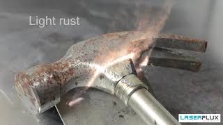 Rust removal with lasercleaning [upl. by Arlee]