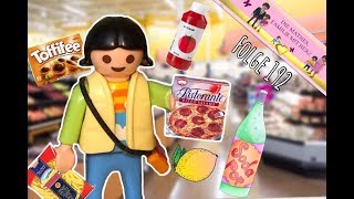 SAHRA geht ALLEINE EINKAUFEN😊  Im SUPERMARKT von Playmo City  Playmobilgeschichte deutsch [upl. by Alocin]