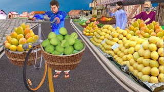 Greedy Mango Wala Selling Mangoes Hindi Kahani Moral Stories Lalchi Aam Wala New Funny Comedy Video [upl. by Einnad]