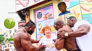 Kali Muscle NDO Champ and Chef Rush Are HARASSING People For WHAT THEYRE EATING [upl. by Airdnoed]