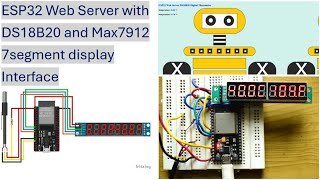 ESP32 Web Server with DS18B20 and Max7912 7segment display Interface [upl. by Annohs]