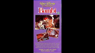 Walt Disney Bambi 1942Trailer VHS 1994 UKComing Soon On Video [upl. by Bourke]