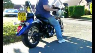 Yamaha XVS 1300 Midnight Star VSTAR NO EXHAUST [upl. by Nirad]