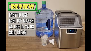 Make Your Own Ice Kndko Ice Maker Machine with Self Clean [upl. by Ahseinar]