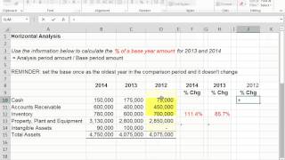 Horizontal Analysis [upl. by Sedicla]