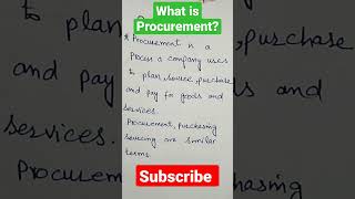 What is Procurement [upl. by Aenotna]