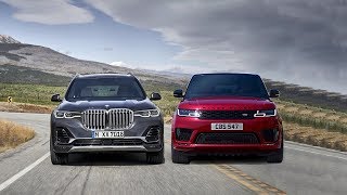 2019 BMW X7 vs 2018 Range Rover Sport [upl. by Zonnya]