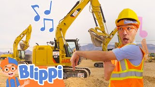 Im an Excavator  Brand New BLIPPI Excavator Song  Fun Educational Songs For Kids [upl. by Sabba219]