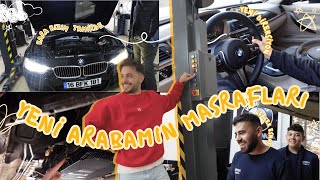 YENİ ARABAMIN İLK MASRAFLARI 🚘💵  bakım ve yeni direksiyon 🎉 [upl. by Laspisa]