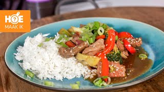 Beef Teriyaki met teriyaki woksaus van GoTan  Hoe Maak Ik [upl. by Teik]