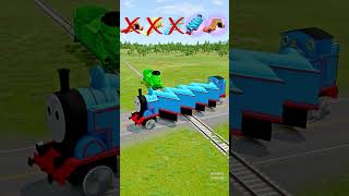 Big and Small McQueen Cars VS Train Who can win  BeamNGdrive [upl. by Sean]