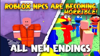 All New Endings  ROBLOX NPCs are becoming horrible Roblox [upl. by Nnazil]