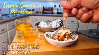 Mini Papitas Rellenas ASMRSECCIÓN COMIDA EN 🤏🏻MINIATURA DE VERDAD‼️ 👉🏼🥔🥩🧅🫕 [upl. by Oirevas]