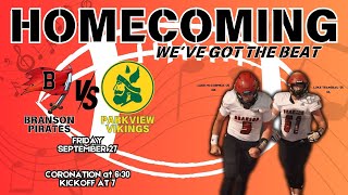 HOMECOMING 24  Branson Pirates vs Parkview Vikings  High School Football [upl. by Alicec]