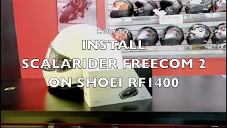 Scalarider Freecom 2 Communicator Install on Shoei RF1400 [upl. by Avelin]