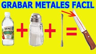 Como Grabar y  o Marcar Metales de Forma Casera Muy Facil [upl. by Adebayo]