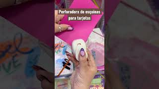 Perforadora de esquinas para tarjetas tarjeteria manualidades papeleria perforadora papeles [upl. by Assed]