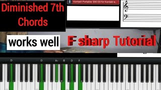 Learn how to use Diminished 7th Chord on F sharp  Piano Tutorial [upl. by Inahet]