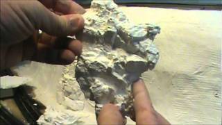 Making rocks and installing on Railroad layoutwmv [upl. by Learrsi]