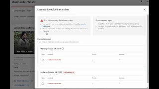 FIX active community guidelines strike warning Community Guidelines strikes Content removed [upl. by Nais822]