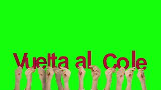 Hands Holding up Vuelta Al Cole Text on Green Screen Background  4K  FREE TO USE [upl. by Beichner]