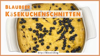 Fruchtigcremiger BlaubeerKäsekuchenschnitten  gebacken im flachen Bäker von Pampered Chef [upl. by Ayalat]