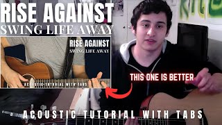 Swing Life Away Guitar Lesson with Tabs  Rise Against [upl. by Gneh]