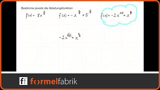 Ableitungsfunktion bestimmen bei Brüchen im Exponenten 3 Beispielaufgaben [upl. by Hinckley]