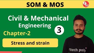 SOM  MOS  Lecture3  Stress and Strain Part1  Polytechnic 3rd semester gtechpoly [upl. by Swetlana]