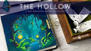 The Hollow  Magical Gouache Landscape Painting Tutorial [upl. by Judson]