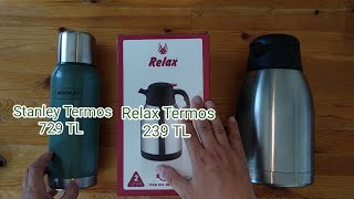 Bim Relax Termos 239 TL amp Stanley Termos 729 TL Karşılaştırma [upl. by Kyte]