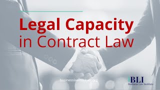 Legal Capacity in Contract Law • Can Minors Enter Into Contracts [upl. by Einaled]