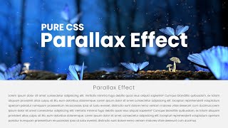 Parallax Effect using HTML and CSS  No Javascript [upl. by Oecile189]