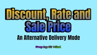 Discount Rate and Sale [upl. by Blanka]