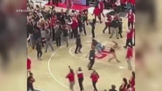 Ohio State fan accidentally knocks down Iowas Caitlin Clark [upl. by Torto]