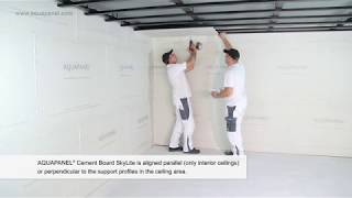 Installation of Knauf AQUAPANEL® Cement Board SkyLite [upl. by Anauj]